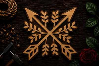 Crossed Arrows Boho Decor Laser Cut SVG File SVG Regulrcrative 