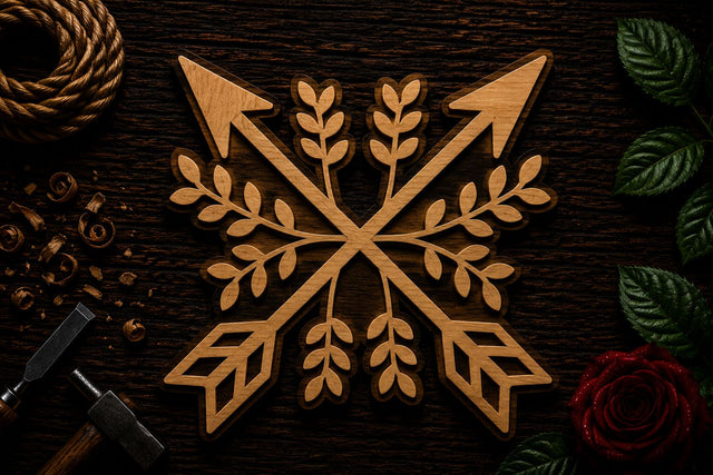 Crossed Arrows Boho Decor Laser Cut SVG File SVG Regulrcrative 