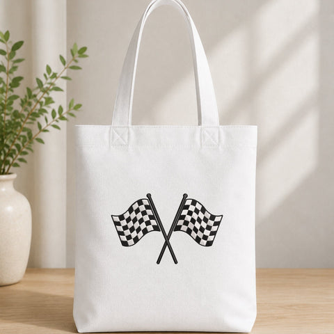 Crossed Checkered Racing Flags Embroidery Design – Motorsport Race Car Finish Line Machine Embroidery File Embroidery/Applique DESIGNS PatternFeed8 