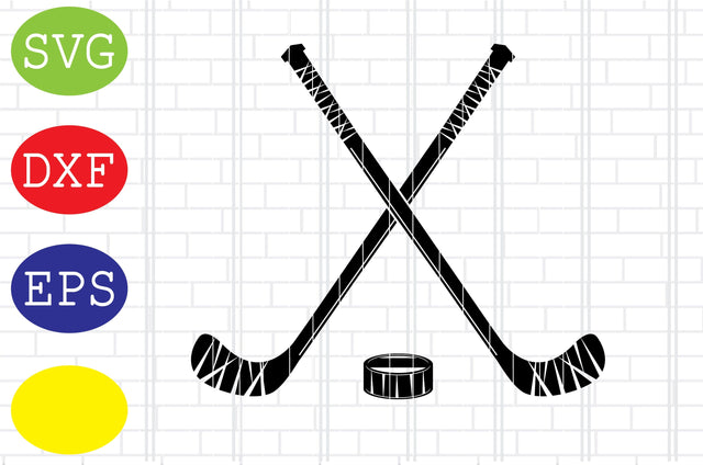 Crossed Hockey Sticks Svg, Ice Hockey Svg, Hockey SticksSvg, Winter Sport Svg, Jpg, Eps, Dxf Files SVG DigitalSvgFiles 