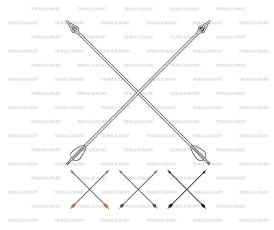 Crossed hunting arrows SVG TribaliumArtSF 