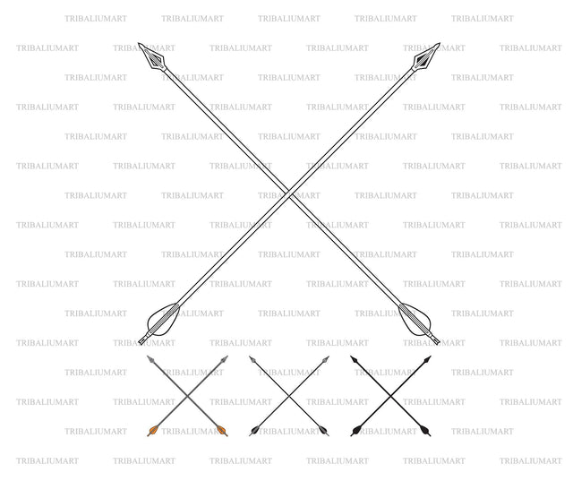 Crossed hunting arrows SVG TribaliumArtSF 