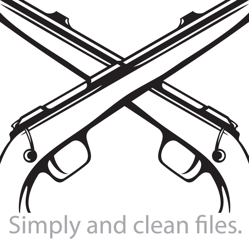 Crossed Hunting Rifles. Cut files for Cricut. Clip Art silhouette (eps ...