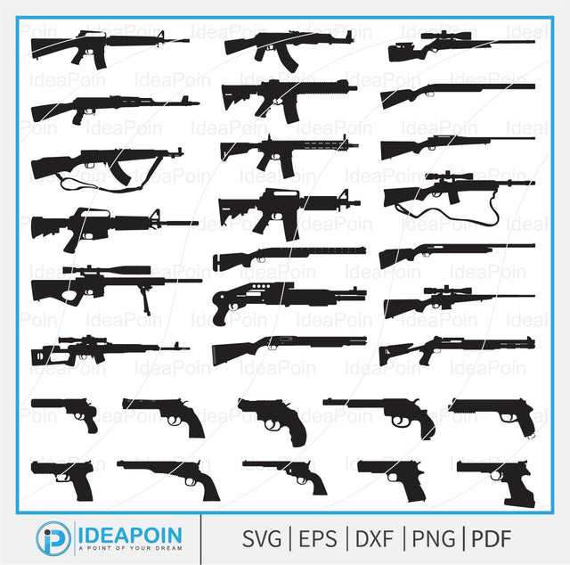Crossed Rifles SVG, Gun Silhouettes SVG, Rifle svg, Rifle Clipart, Weapon svg Bundle, Crossed shotgun Png, Guns SVG, Rifle Vector,Weapon svg SVG Dinvect 