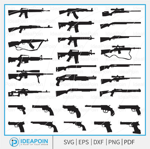 Crossed Rifles SVG, Gun Silhouettes SVG, Rifle svg, Rifle Clipart, Weapon svg Bundle, Crossed shotgun Png, Guns SVG, Rifle Vector,Weapon svg SVG Dinvect 
