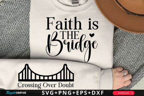 Crossing Over Doubt Sleeve SVG Design, Christian Sleeve SVG, Faith SVG Design, Jesus Sleeve SVG SVG Regulrcrative 