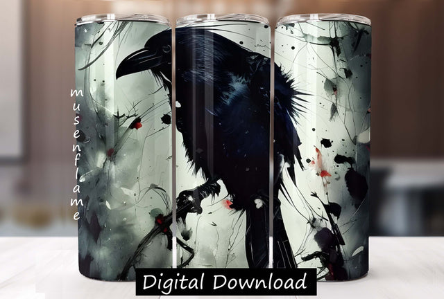 Crow | Straight Sublimation Tumbler Design 20oz, 30oz Sublimation MFsublimationdesign 