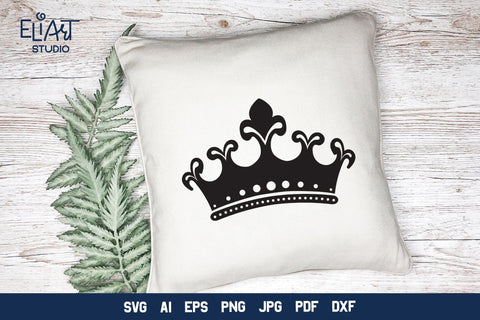 Crown SVG, Crown Detailed Silhouette Design, Tiara PNG Illustration. SVG Elinorka 