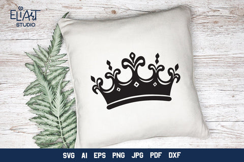 Crown SVG, Crown Detailed Silhouette Design, Tiara PNG Illustration. SVG Elinorka 
