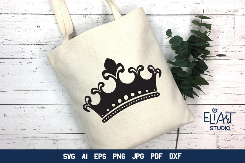 Crown SVG, Crown Detailed Silhouette Design, Tiara PNG Illustration. SVG Elinorka 