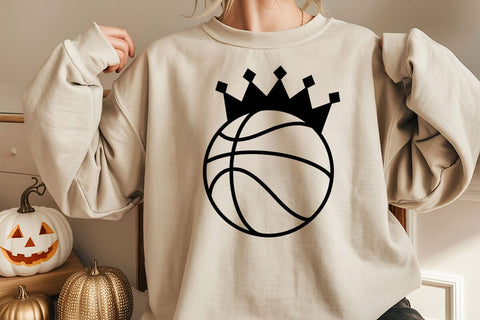 Crowned Basketball Svg, Basketball Png, Basketball T-shirt SVG DesignDestine 