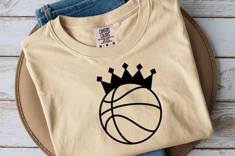 Crowned Basketball Svg, Basketball Png, Basketball T-shirt SVG DesignDestine 