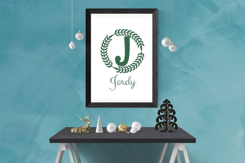 Crowned Laurel Monogram Font Dm Letter Studio 