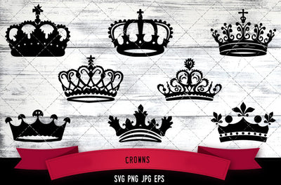 Crowns Vector Bundle - JPG, SVG, PNG, EPS - Digital Download with Commercial License for Cricut, Silhouette, Scan N Cut Crafting SVG Loveleen Kaur 