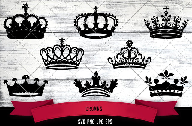 Crowns Vector Bundle - JPG, SVG, PNG, EPS - Digital Download with Commercial License for Cricut, Silhouette, Scan N Cut Crafting SVG Loveleen Kaur 
