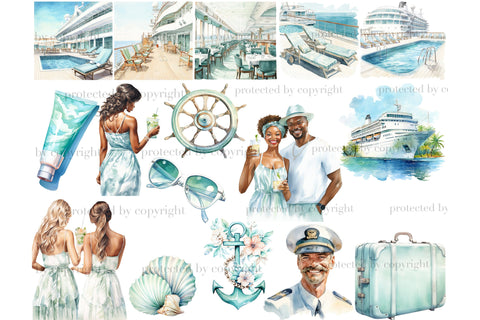 Cruise Clipart | Traveling Clipart Bundle SVG GlamArtZhanna 