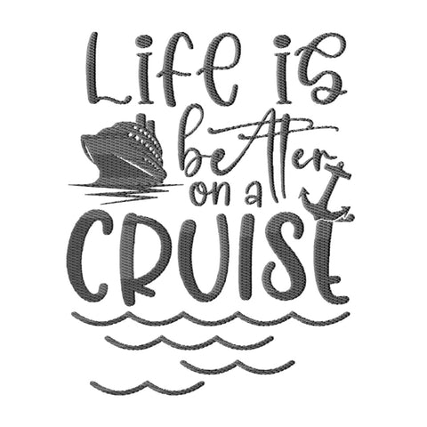 Cruise Embroidery Designs Bundle - 24 Designs, Cruise Quotes Embroidery Patterns, Vacation PES Files Embroidery/Applique DESIGNS HappyDesignStudio 