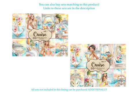 Cruise Junk Journal Pages | Voyage Collage Sheets SVG GlamArtZhanna 