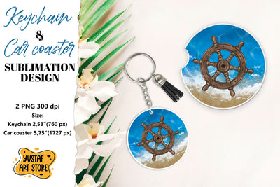Cruise Keychain sublimation. Cruise Car coaster sublimation. Sublimation Yustaf Art Store 