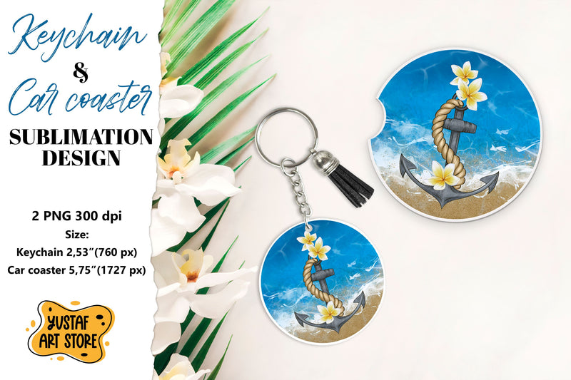 Cruise Keychain sublimation. Cruise Car coaster sublimation. Sublimation Yustaf Art Store 