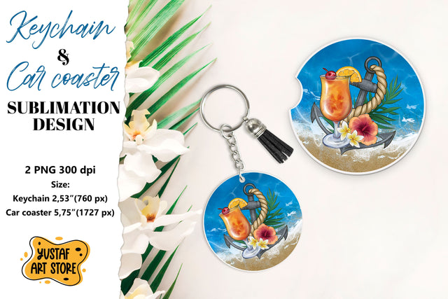 Cruise Keychain sublimation. Cruise Car coaster sublimation. Sublimation Yustaf Art Store 