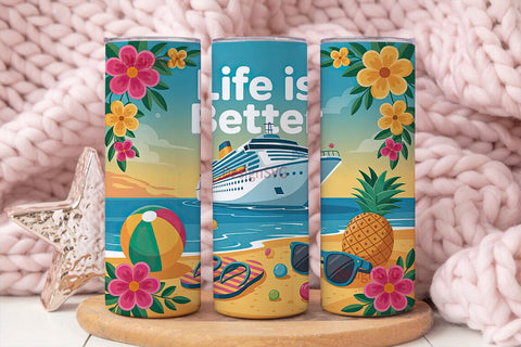 Cruise Life 20oz Tumbler Wrap Sublimation DesignSVG 