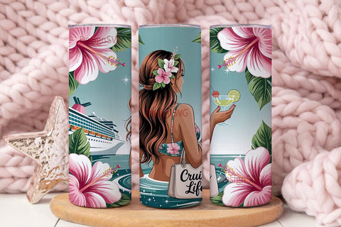 Cruise Life 20oz Tumbler Wrap Sublimation DesignSVG 