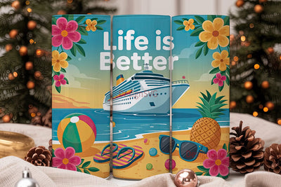 Cruise Life 20oz Tumbler Wrap Sublimation DesignSVG 