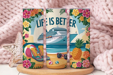 Cruise Life 20oz Tumbler Wrap Sublimation DesignSVG 