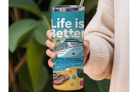 Cruise Life 20oz Tumbler Wrap Sublimation DesignSVG 
