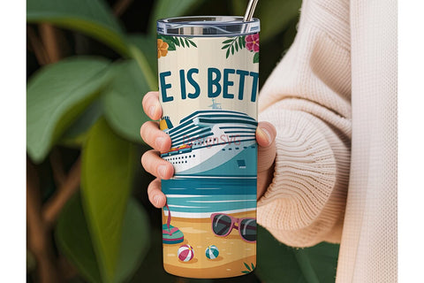 Cruise Life 20oz Tumbler Wrap Sublimation DesignSVG 
