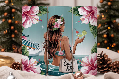 Cruise Life 20oz Tumbler Wrap Sublimation DesignSVG 