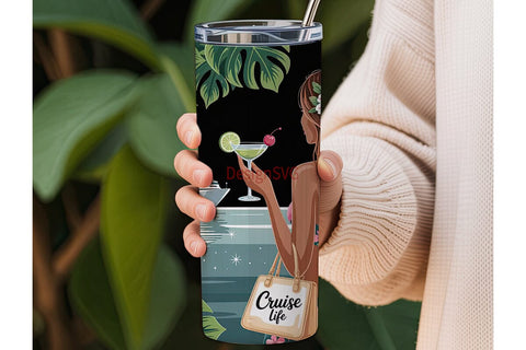 Cruise Life 20oz Tumbler Wrap Sublimation DesignSVG 