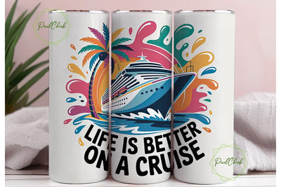 Cruise Life 20oz Tumbler Wrap Sublimation PixelChick 
