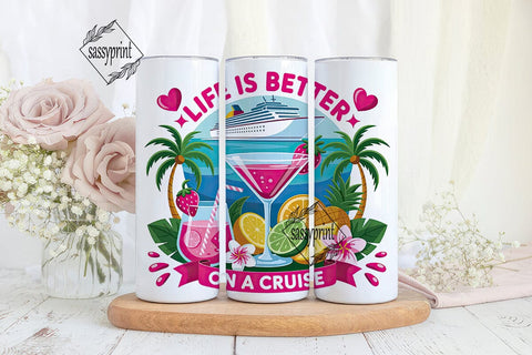 Cruise Life 20oz Tumbler Wrap Sublimation sassyprint 