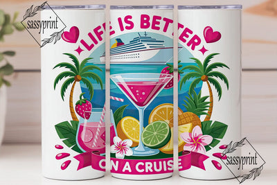 Cruise Life 20oz Tumbler Wrap Sublimation sassyprint 