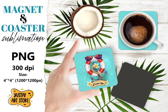 Cruise magnet/Cruise coaster. Cruise sublimation design Sublimation Yustaf Art Store 