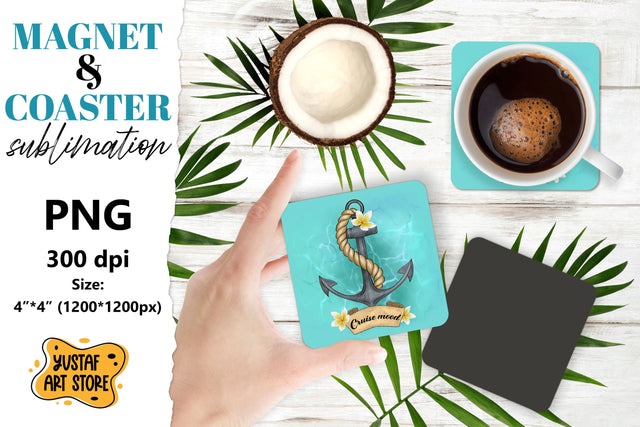 Cruise magnet/Cruise coaster. Cruise sublimation design Sublimation Yustaf Art Store 