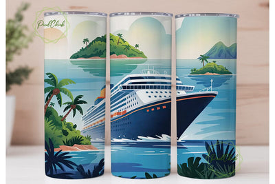 Cruise Ship Tumbler Design Sublimation PixelChick 