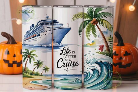 Cruise Ship Tumbler Wrap 20oz Sublimation PixelChick 