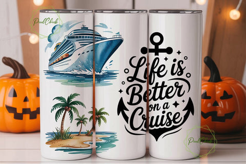 Cruise Ship Tumbler Wrap 20oz Sublimation PixelChick 