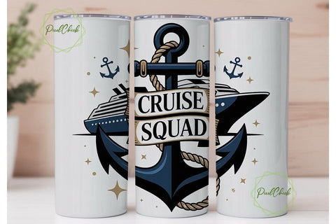 Cruise Squad 20oz Tumbler Wrap Sublimation PixelChick 