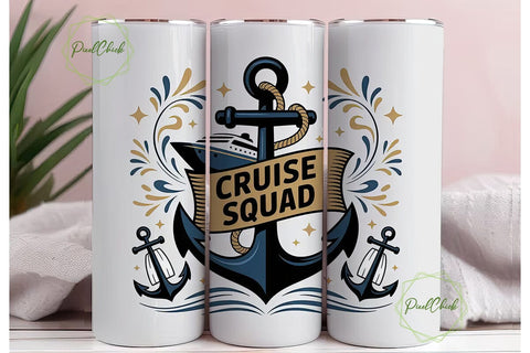 Cruise Squad 20oz Tumbler Wrap Sublimation PixelChick 