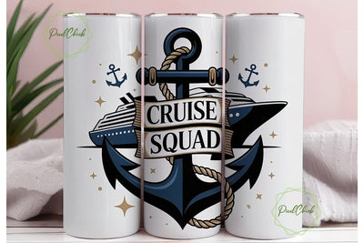 Cruise Squad 20oz Tumbler Wrap Sublimation PixelChick 