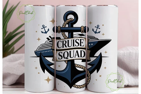 Cruise Squad 20oz Tumbler Wrap Sublimation PixelChick 