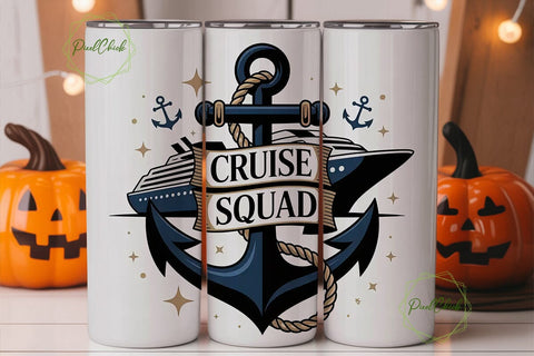 Cruise Squad 20oz Tumbler Wrap Sublimation PixelChick 
