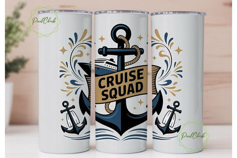 Cruise Squad 20oz Tumbler Wrap Sublimation PixelChick 
