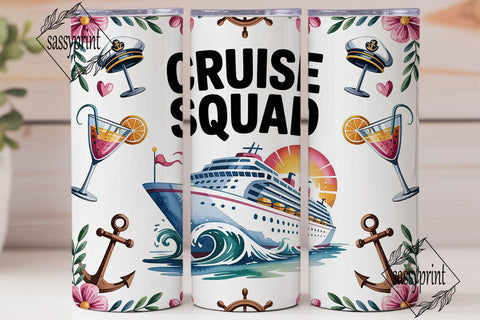 Cruise Squad 20oz Tumbler Wrap Sublimation sassyprint 