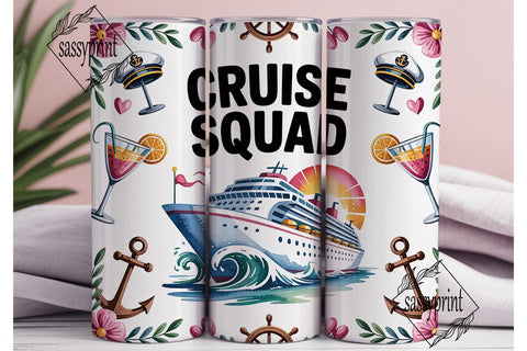 Cruise Squad 20oz Tumbler Wrap Sublimation sassyprint 