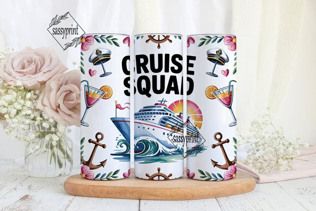 Cruise Squad 20oz Tumbler Wrap Sublimation sassyprint 